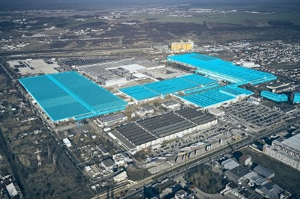 Fords Craiova factory footprint is outlined in blue