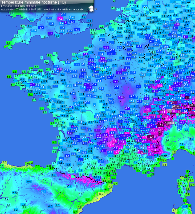 Weather frost - infoclimat